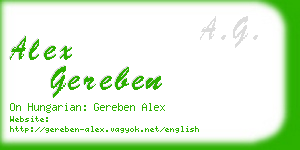 alex gereben business card